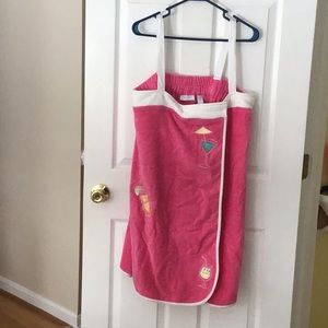 Fuchsia pink bath towel body wrap